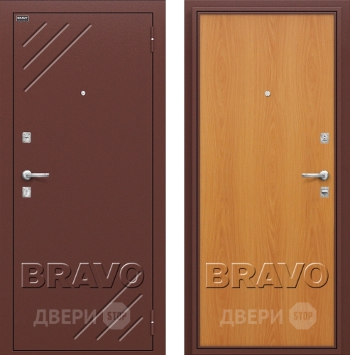 Входная металлическая Дверь Bravo Оптим Стандарт Миланский Орех в Зеленоград