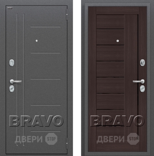 Входная металлическая Дверь Bravo Оптим Проф Венге в Зеленоград