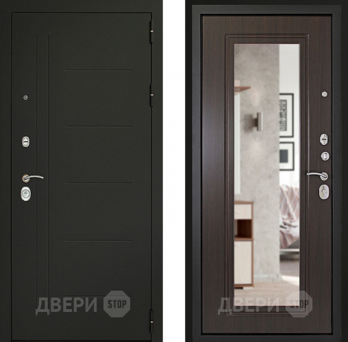 Дверь (Дверной Континент) Сити - Z 3К с зеркалом Венге в Зеленоград