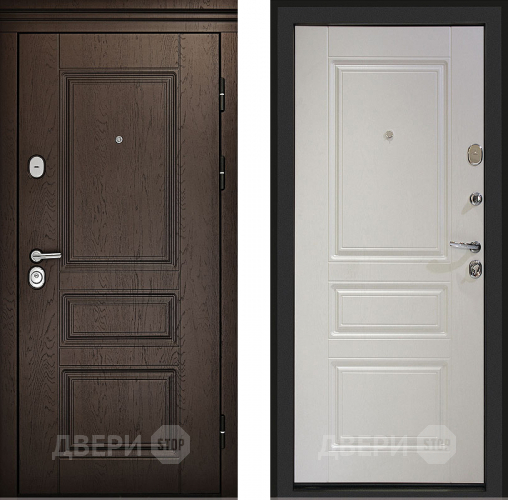 Входная металлическая Дверь (Дверной Континент) Аликанте Белый ясень в Зеленоград