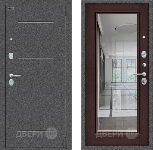 Входная металлическая Дверь Bravo Porta S-2 104/П61 с зеркалом венге в Зеленоград