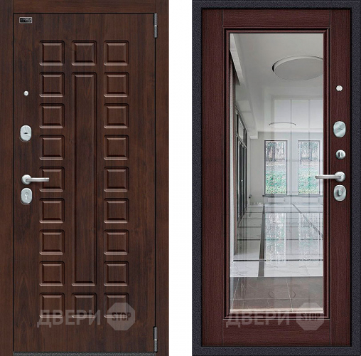 Входная металлическая Дверь Bravo Porta S-3 51/П61 с зеркалом Венге в Зеленоград