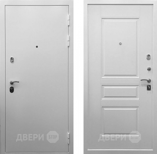 Входная металлическая Дверь Ратибор Бланко 3К Белый матовый в Зеленоград