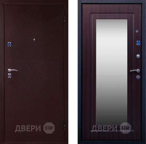 Дверь СТОП Медь ЗЕРКАЛО Венге в Зеленоград
