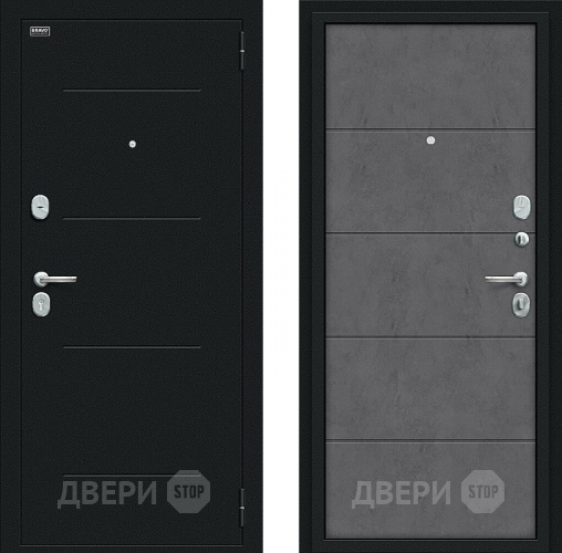Дверь Bravo Граффити-1 Букле черное/Slate Art в Зеленоград
