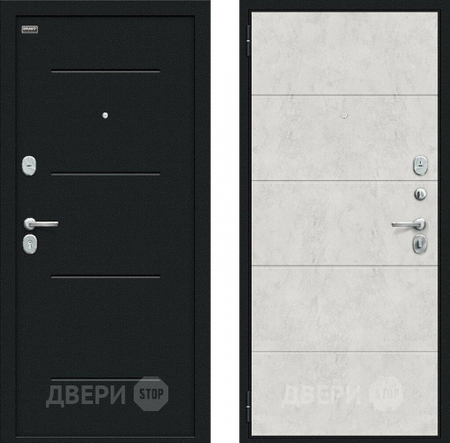 Входная металлическая Дверь внутреннего открывания Bravo Граффити-1 Инсайд Букле черное/Look Art в Зеленоград