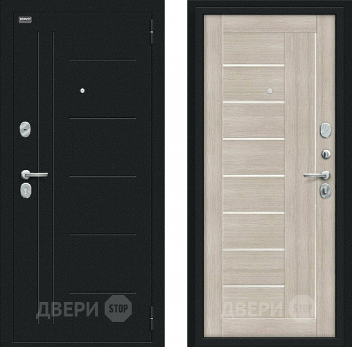 Входная металлическая Дверь Bravo Проф Букле черное/Cappuccino Veralinga в Зеленоград
