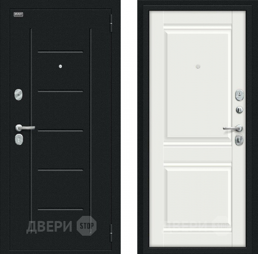 Дверь Bravo Некст Kale Букле черное/Off-white в Зеленоград