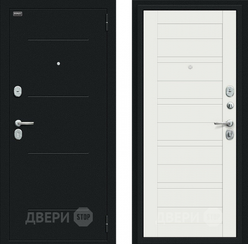Дверь Bravo Сити Kale Букле черное/Off-white в Зеленоград