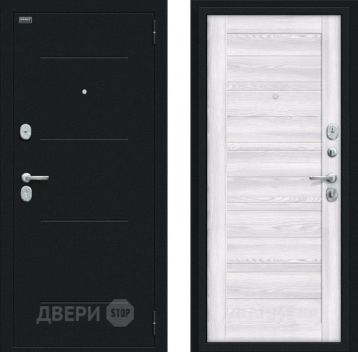 Дверь Bravo Сити Kale Букле черное/Riviera Ice в Зеленоград