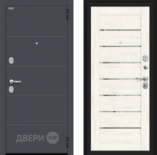 Входная металлическая Дверь Bravo Прайд Kale Graphite Pro/Nordic Oak в Зеленоград