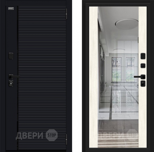 Дверь Bravo Лайнер-3 Total Black/Nordic Oak в Зеленоград