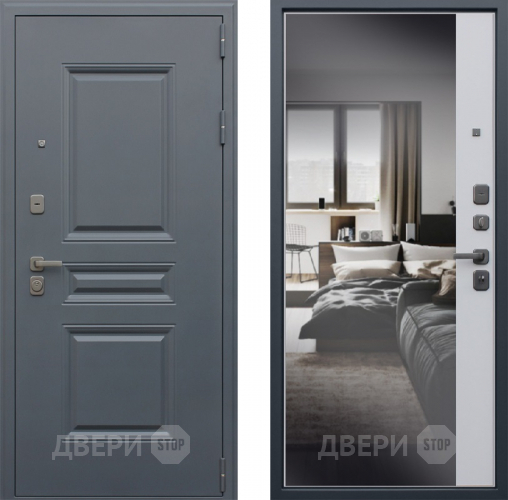 Входная металлическая Дверь АСД Барселона с зеркалом в Зеленоград