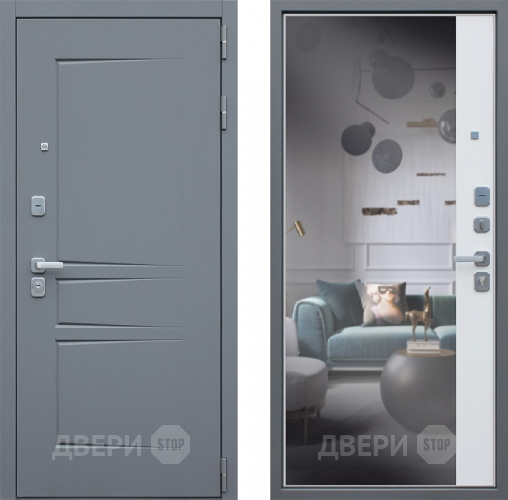 Входная металлическая Дверь АСД Челси с зеркалом в Зеленоград