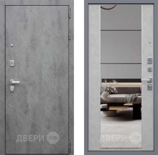 Входная металлическая Дверь АСД Дуэт-Б с зеркалом  в Зеленоград