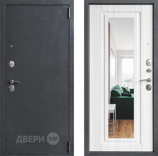 Входная металлическая Дверь Дверной Континент ДК-70 Зеркало Лиственница в Зеленоград