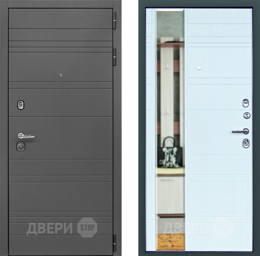 Входная металлическая Дверь Дверной Континент Новелло Белый браш в Зеленоград