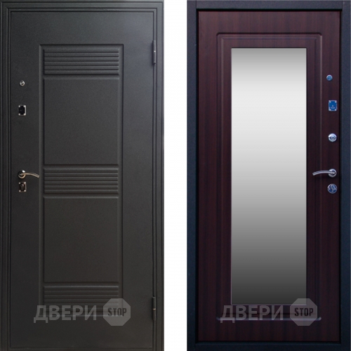 Входная металлическая Дверь СТОП ЗЕРКАЛО Венге в Зеленоград