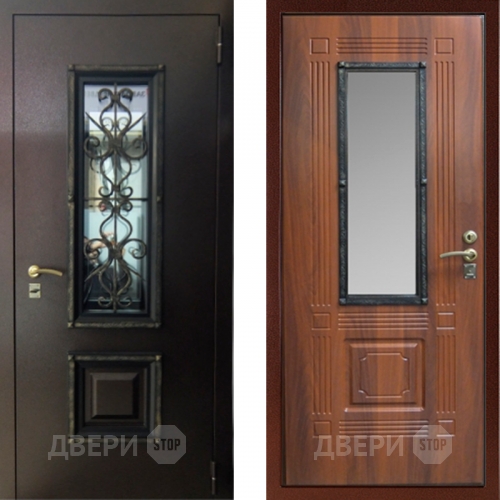 Дверь с ковкой и стеклом в Зеленоград