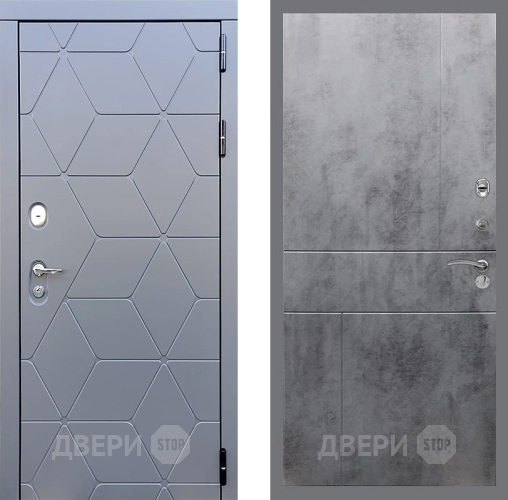 Входная металлическая Дверь Стоп КОСМО ФЛ-290 Бетон темный в Зеленоград