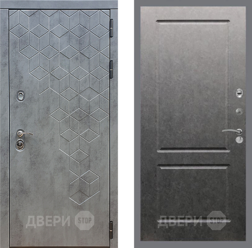 Входная металлическая Дверь Стоп БЕТОН ФЛ-117 Штукатурка графит в Зеленоград