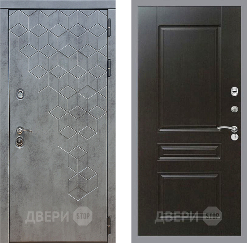 Входная металлическая Дверь Стоп БЕТОН ФЛ-243 Венге в Зеленоград