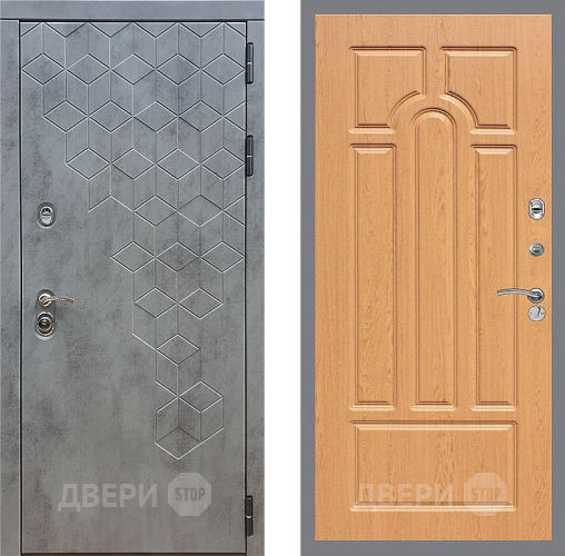 Входная металлическая Дверь Стоп БЕТОН ФЛ-58 Дуб в Зеленоград