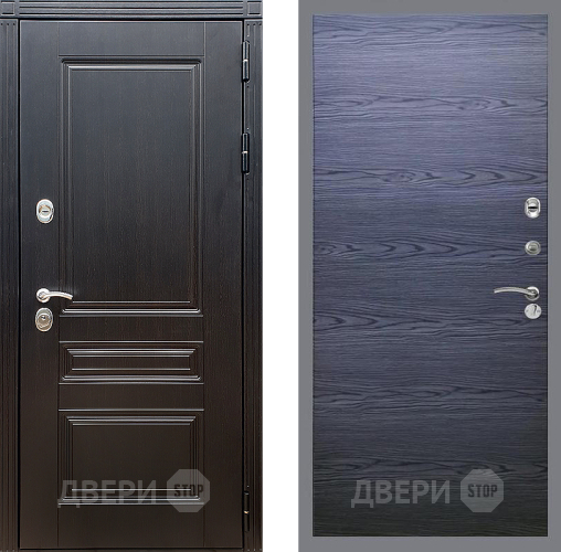 Дверь Стоп МЕГАПОЛИС Гладкая Дуб тангенальный черный в Зеленоград
