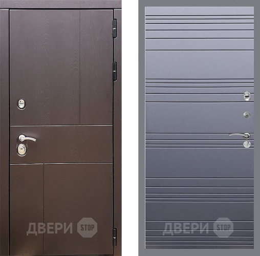 Входная металлическая Дверь Стоп УРБАН Лайн Силк титан в Зеленоград