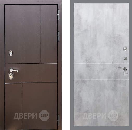 Входная металлическая Дверь Стоп УРБАН ФЛ-290 Бетон светлый в Зеленоград