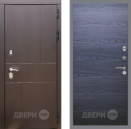 Дверь Стоп УРБАН Гладкая Дуб тангенальный черный в Зеленоград