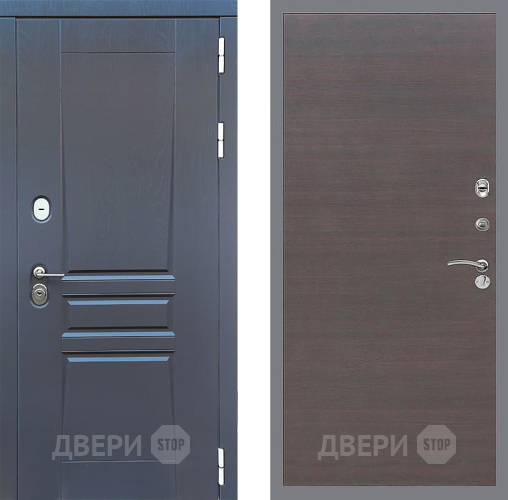 Входная металлическая Дверь Стоп ПЛАТИНУМ Гладкая венге поперечный в Зеленоград
