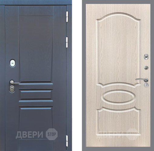 Входная металлическая Дверь Стоп ПЛАТИНУМ ФЛ-128 Беленый дуб в Зеленоград