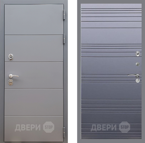 Входная металлическая Дверь Стоп АРТ ГРАФИТ Лайн Силк титан в Зеленоград
