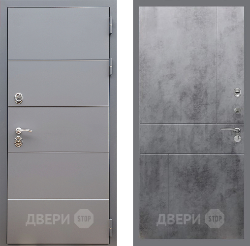 Входная металлическая Дверь Стоп АРТ ГРАФИТ ФЛ-290 Бетон темный в Зеленоград