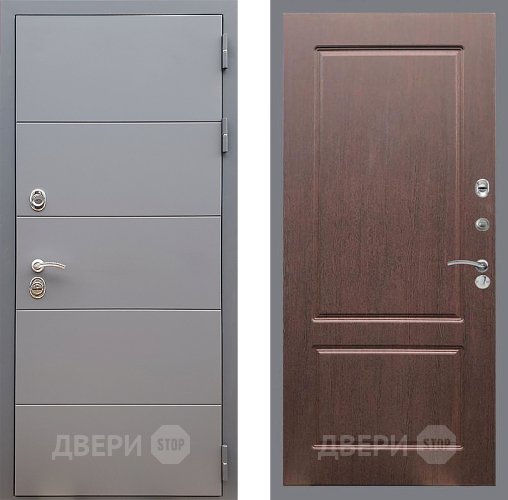 Входная металлическая Дверь Стоп АРТ ГРАФИТ ФЛ-117 Орех премиум в Зеленоград