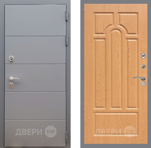 Входная металлическая Дверь Стоп АРТ ГРАФИТ ФЛ-58 Дуб в Зеленоград