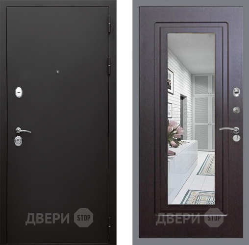 Дверь Стоп КЛАССИК Шагрень Зеркало ФЛ-120 Венге в Зеленоград