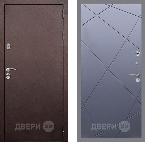 Дверь Стоп КЛАССИК Медь ФЛ-291 Силк титан в Зеленоград