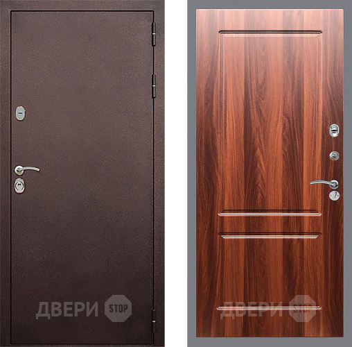 Входная металлическая Дверь Стоп КЛАССИК Медь ФЛ-117 Итальянский орех в Зеленоград