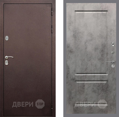 Дверь Стоп КЛАССИК Медь ФЛ-117 Бетон темный в Зеленоград