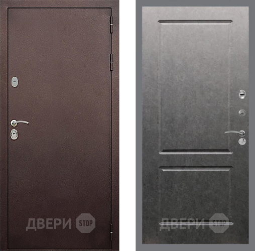 Входная металлическая Дверь Стоп КЛАССИК Медь ФЛ-117 Штукатурка графит в Зеленоград