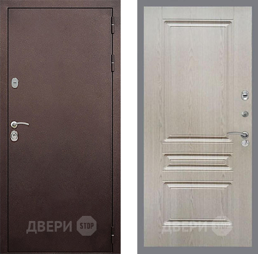 Входная металлическая Дверь Стоп КЛАССИК Медь ФЛ-243 Беленый дуб в Зеленоград
