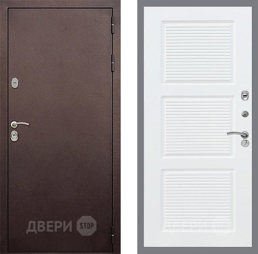 Входная металлическая Дверь Стоп КЛАССИК Медь ФЛ-1 Силк Сноу в Зеленоград