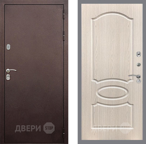 Дверь Стоп КЛАССИК Медь ФЛ-128 Беленый дуб в Зеленоград