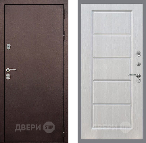 Входная металлическая Дверь Стоп КЛАССИК Медь ФЛ-39 Лиственница беж в Зеленоград