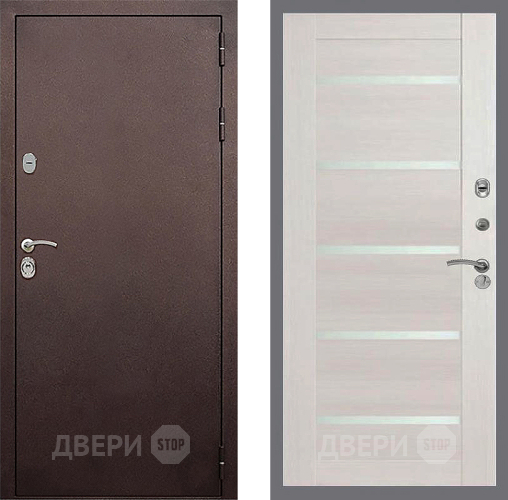 Входная металлическая Дверь Стоп КЛАССИК Медь СБ-14 Лиственница беж в Зеленоград