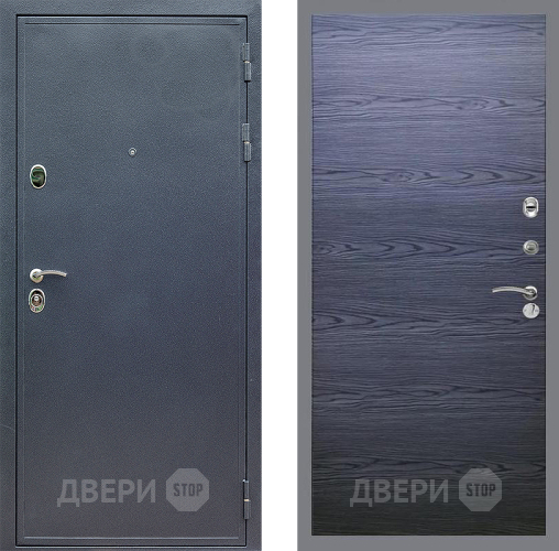 Входная металлическая Дверь Стоп СИЛЬВЕР Гладкая Дуб тангенальный черный в Зеленоград