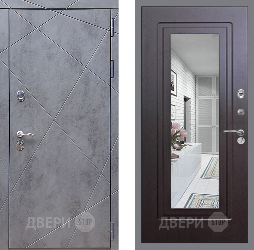 Дверь Стоп Лучи Зеркало ФЛ-120 Венге в Зеленоград