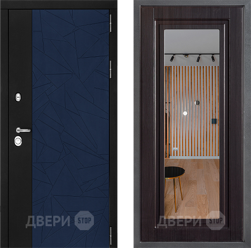 Входная металлическая Дверь Дверной континент ДК-9 ФЛЗ Зеркало Венге в Зеленоград